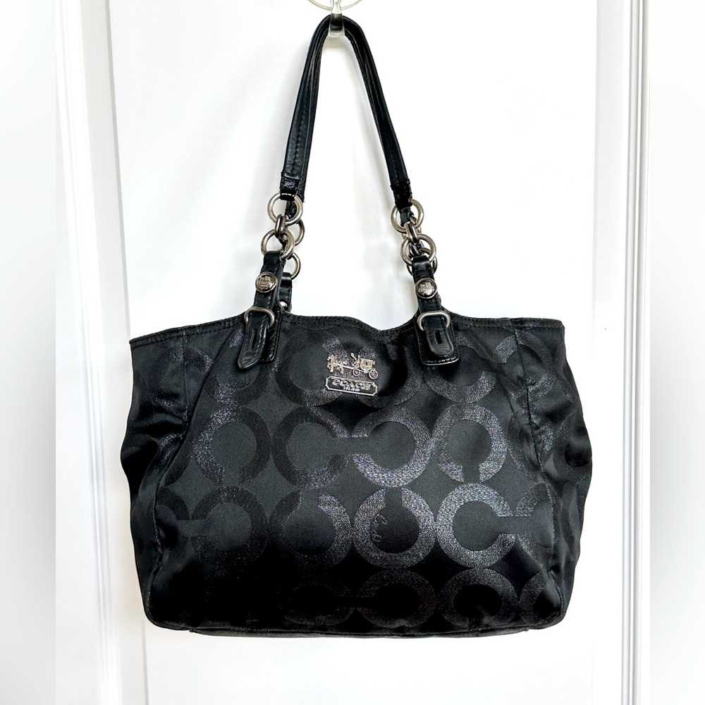 Coach Black Signature Tote Bag